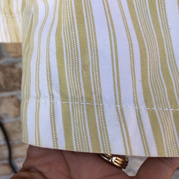 Weekend MaxMara Made In Italy Cotton Yellow Off White Stripped 1 Button Jacket 8 - Picture 16 of 16